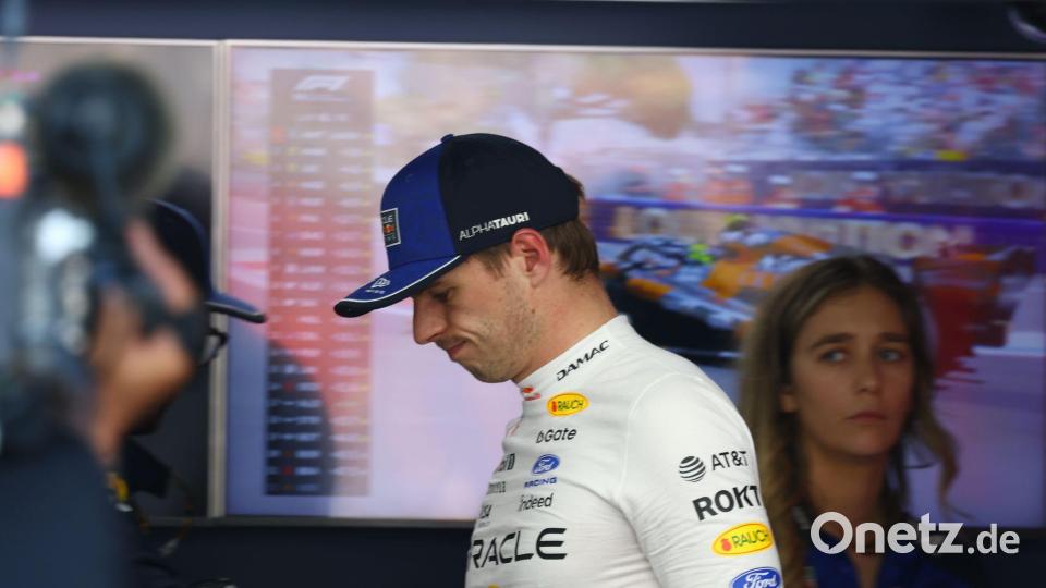 Früher Feierabend: Max Verstappen schied früh aus. Bild: Yves Herman/Pool Reuters via AP/dpa