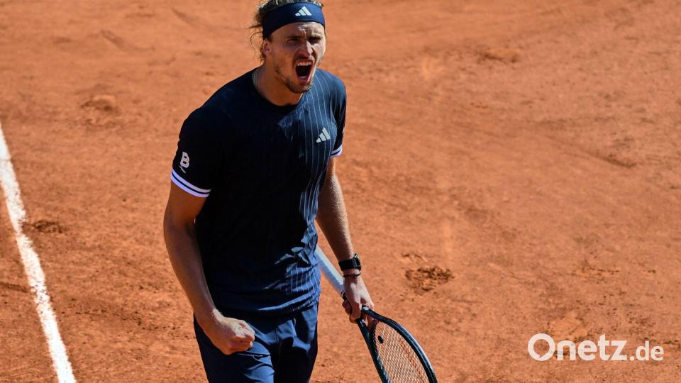 Alexander Zverev jubeln nach einem Punktgewinn. Bild: Emma Da Silva/AP/dpa