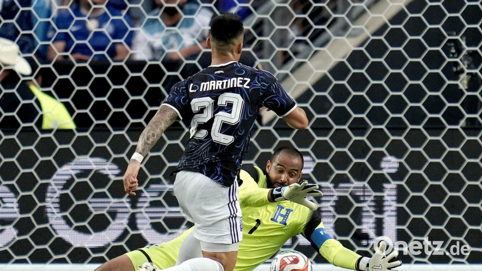 Titelverteidiger Argentinien ist einer der Mitfavoriten bei der WM in Mexiko, den USA und Kanada. Bild: Sam Craft/AP/dpa