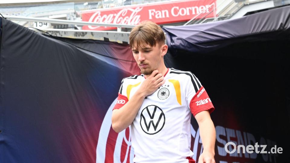 Verpasst die WM verletzt: Bayern-Profi Lennart Karl. (Archivbild) Bild: Federico Gambarini/dpa