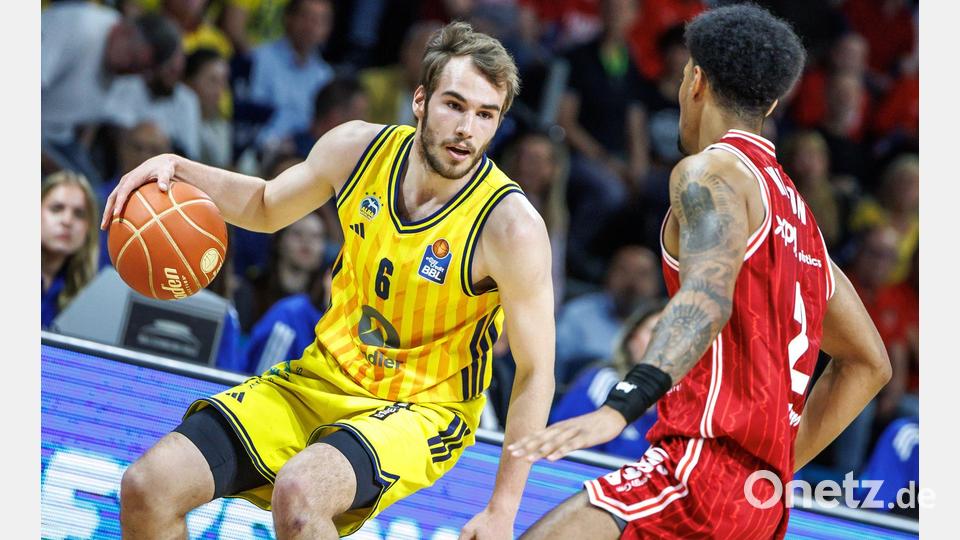 Alba und Nationalspieler Malte Delow gewannen das entscheidende Spiel. Bild: Andreas Gora/dpa