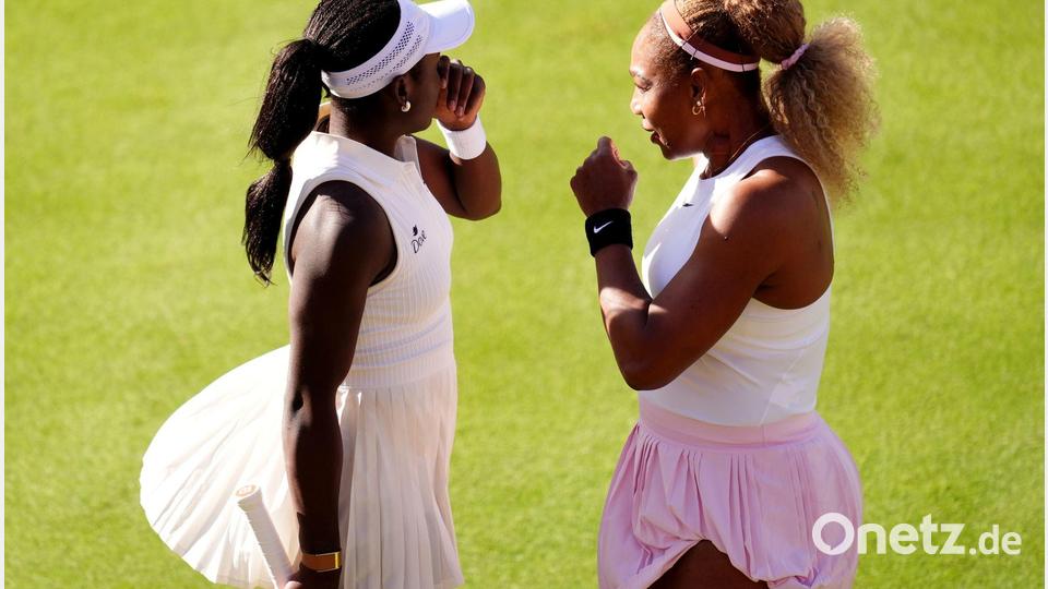 Doppelpartnerin Victoria Mboko (l) ist 25 Jahre jünger als Serena Williams (r). Bild: Adam Davy/PA Wire/dpa