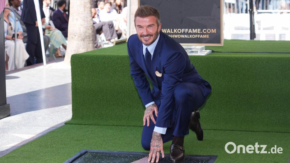 David Beckham freute sich über seinen Stern. Bild: Chris Pizzello/Invision/AP/dpa