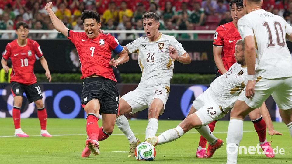 Superstar Heung-Min Son hatte die ersten Gelegenheiten für Südlkorea. Bild: Martin Zabala/XinHua/dpa