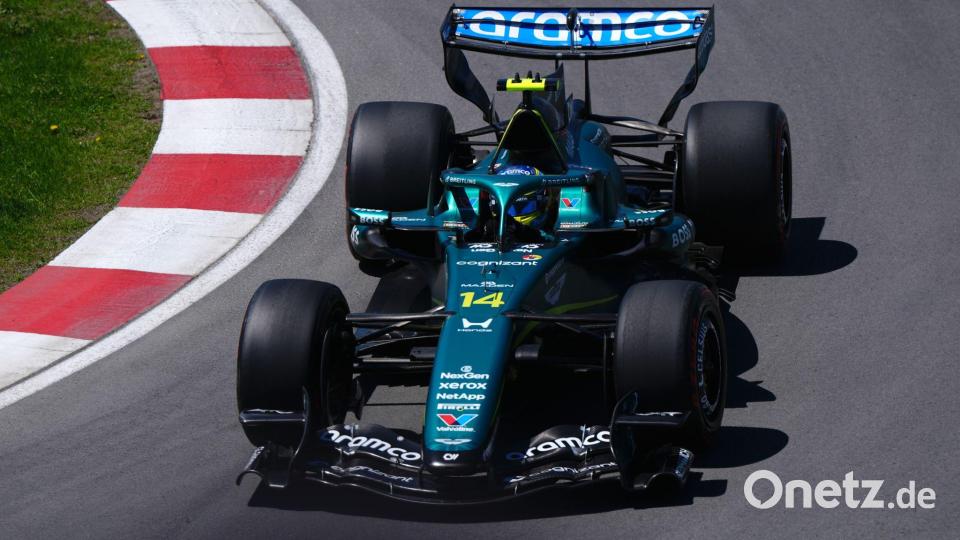 Fernando Alonso fährt im Aston Martin nur hinterher. (Archivbild) Bild: Bradley Collyer/PA Wire/dpa