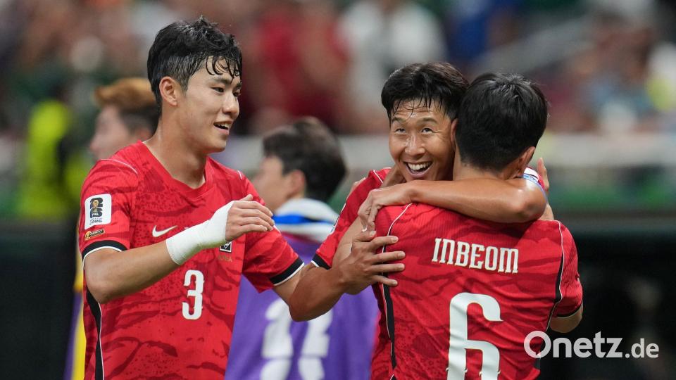 Südkorea jubelt über den gelungenen WM-Start. Bild: Matias Delacroix/AP/dpa
