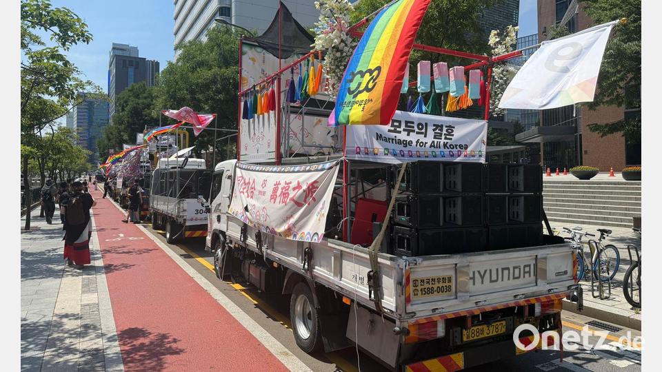Höhepunkt des Pride ist ein Umzug durch das Stadtzentrum von Seoul. Bild: Fabian Kretschmer/dpa