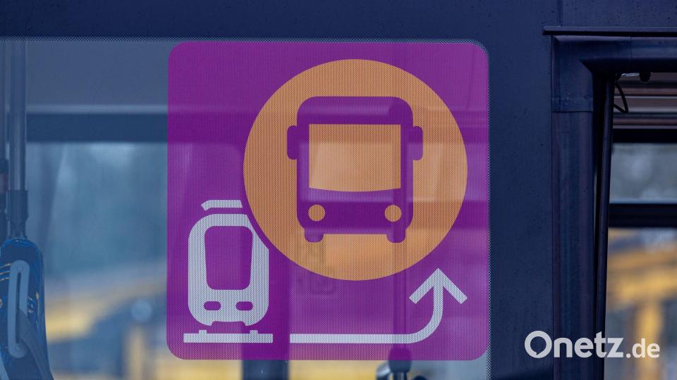 Der Ersatzverkehr ist an der purpurfarbenen Optik zu erkennen. (Archivbild) Bild: Armin Weigel/dpa