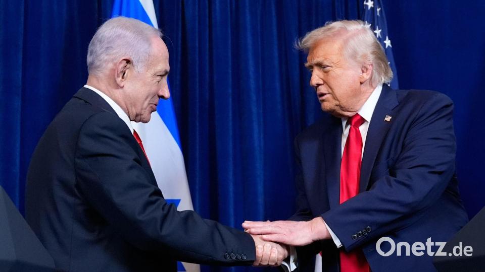 Israels Premier Netanjahu erwartet von Trumps Abkommen mit dem Iran ein Ende des Atomprogramms. Bild: Alex Brandon/AP/dpa
