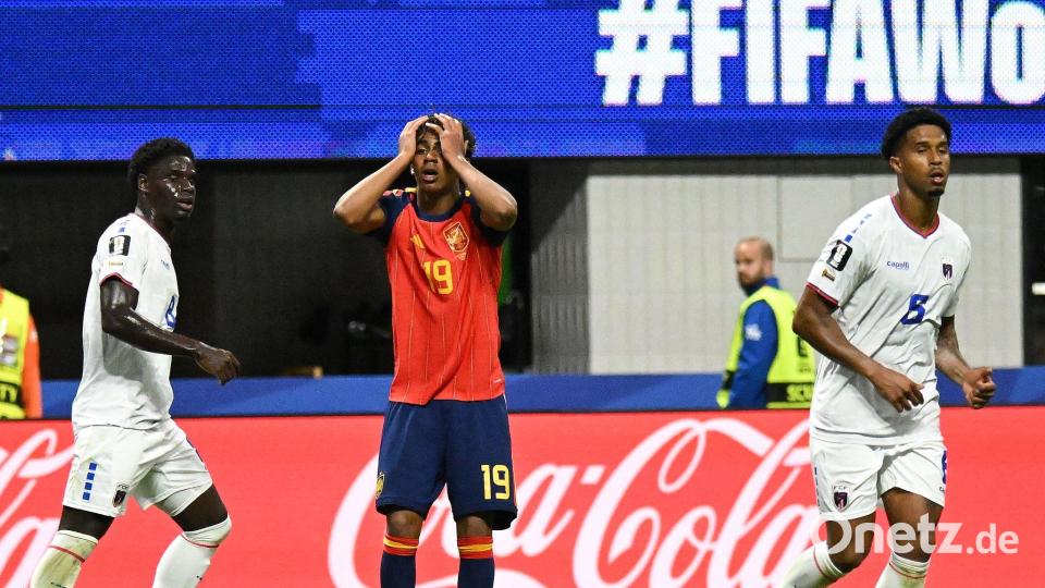Auch Lamine Yamal rettete Spanien nicht. Bild: Ju Huanzong/XinHua/dpa