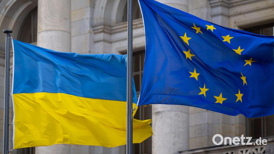 Die Ukraine will möglichst schnell Mitglied der EU werden. (Archivbild) Bild: Monika Skolimowska/dpa
