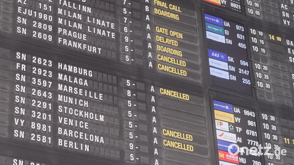 Welche Rechte haben Reisende, wenn der Flug verspätet ist oder ganz gestrichen wird? (Symbolbild) Bild: Ine Gillis/Belga/dpa