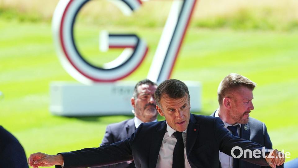Macron hat als Gastgeber eine lange Liste von Themen erstellt. Bild: Thibault Camus/AP/dpa