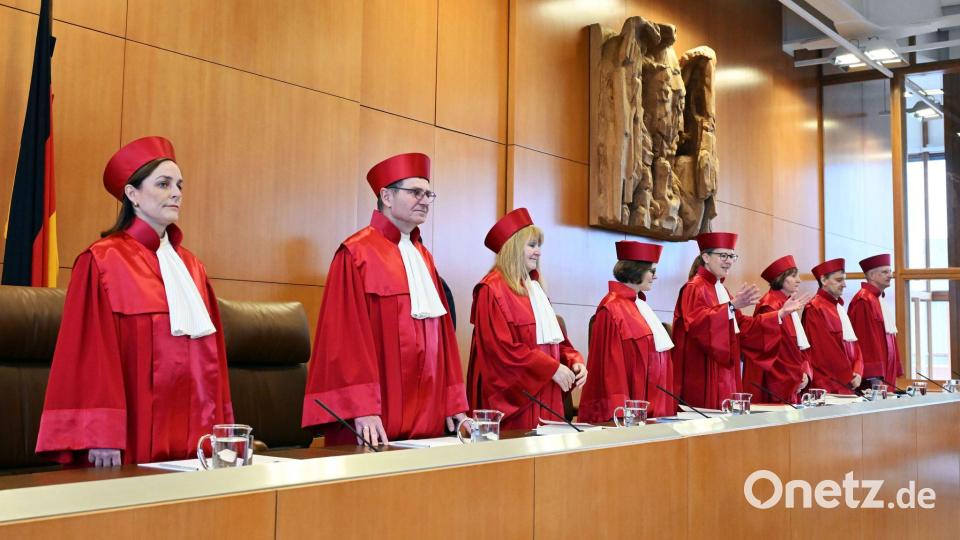 Der zweite Senat verhandelt eine Organklage der Grünen-Fraktion im Bundestag. (Archivbild) Bild: Uli Deck/dpa
