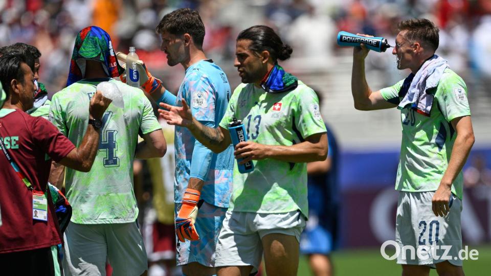 Beim Spiel der Schweiz gegen Katar hatte es über 30 Grad Celsius. Bild: Eakin Howard/AP/dpa