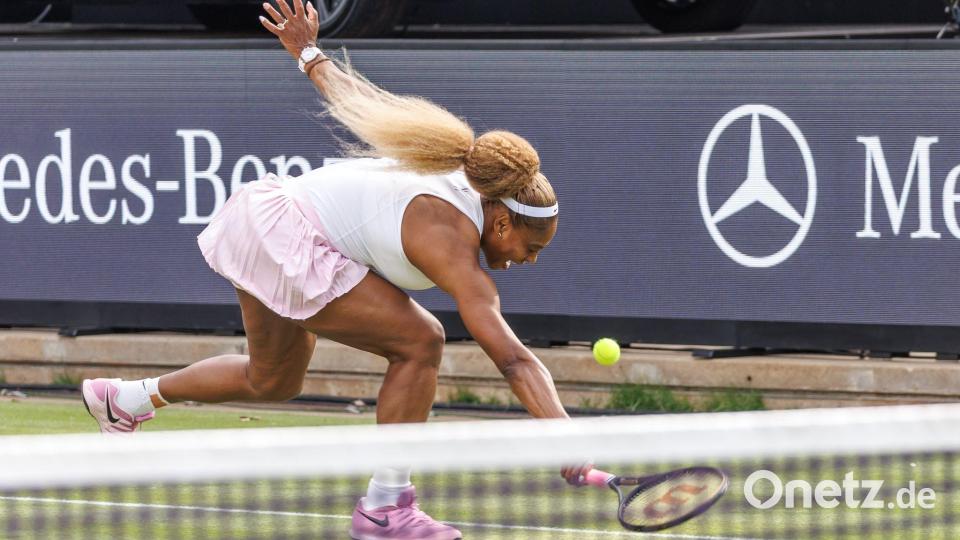 Nicht jede Aktion gelang: Serena Williams. Bild: Andreas Gora/dpa