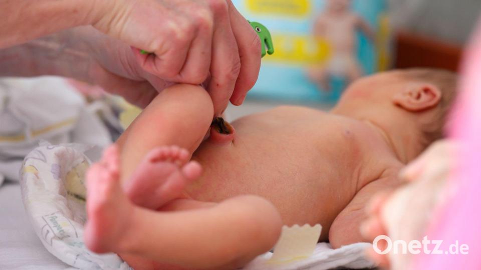 2025 kamen in Bayern 110.564 Babys lebend zur Welt. (Symbolbild) Bild: Hendrik Schmidt/dpa