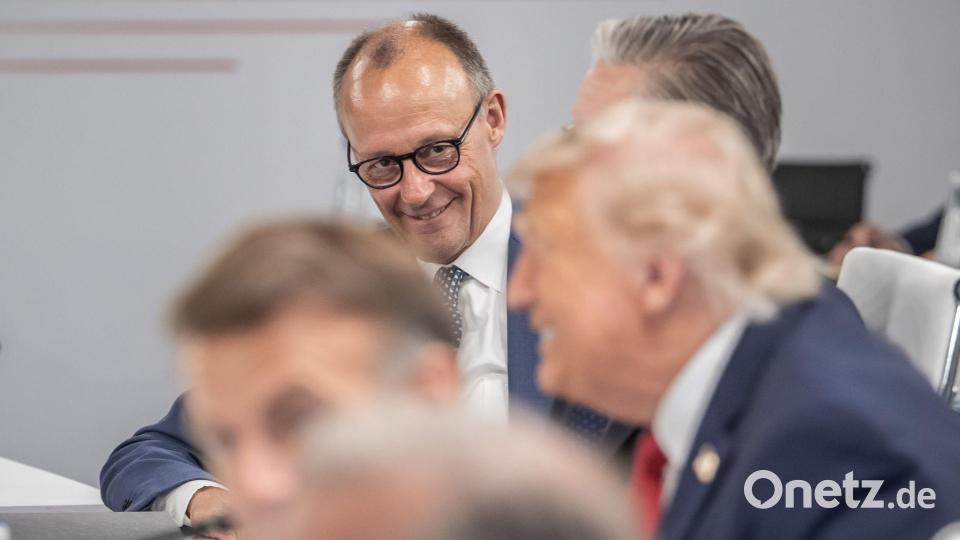 Friedrich Merz fand die Zusammenarbeit mit US-Präsident Trump konstruktiv und persönlich in Ordnung. Bild: Michael Kappeler/dpa-Pool/dpa