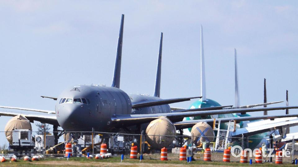 KC-46-Tankflugzeuge der USA sollen künftig nicht mehr einfach so für die Nato abrufbar sein. (Archivbild) Bild: Ted S. Warren/AP/dpa