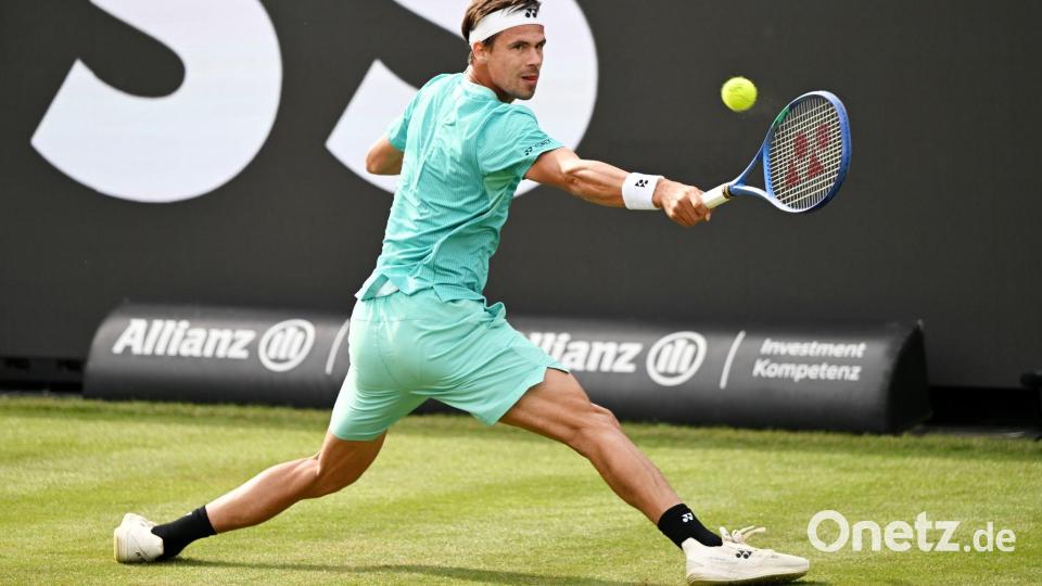 Daniel Altmaier steht beim Rasenturnier in Halle im Viertelfinale. (Archivbild) Bild: Marijan Murat/dpa