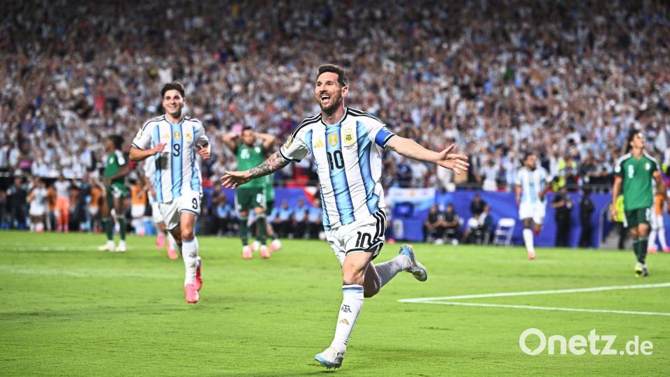 Lionel Messi traf doppelt gegen Algerien. Bild: Tom Weller/dpa