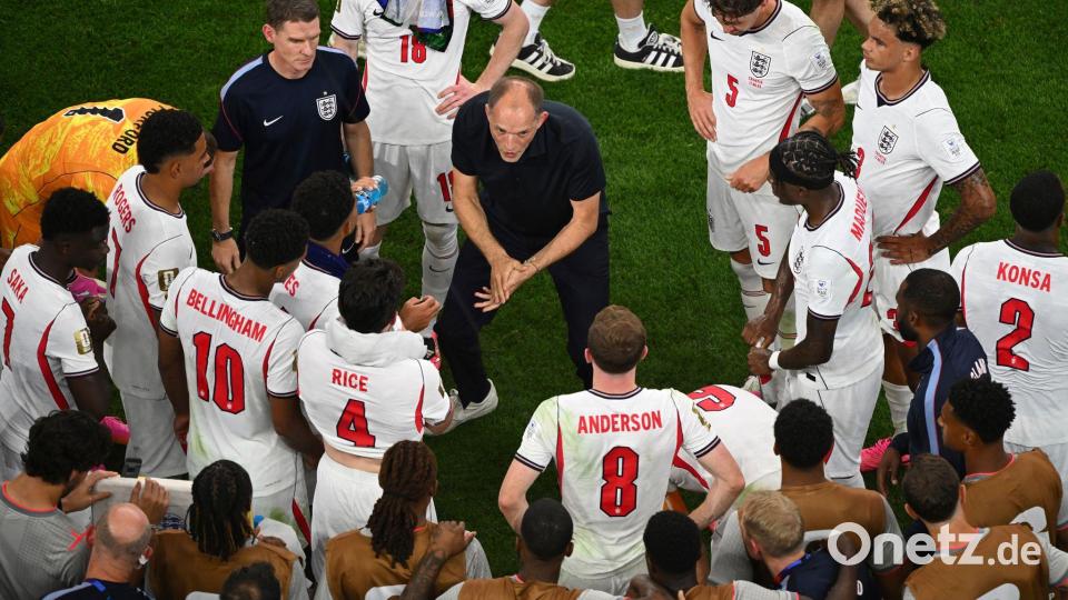 Tuchel findet offenbar die richtigen Worte bei der englischen Mannschaft. Bild: Jessica Tobias/AP/dpa