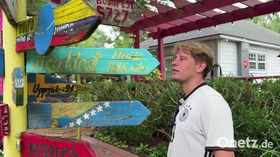 Jakob Alberti reist auf dem Fahrrad um die Welt. Bild: Jan Mies/dpa