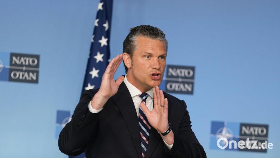 US-Verteidigungsminister Pete Hegseth findet klare Worte. Bild: Virginia Mayo/AP/dpa