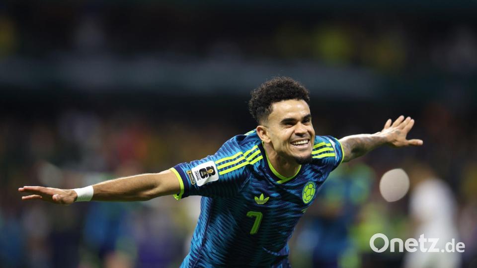 Luis Díaz jubelt. Bild: Ashtin Barker/AP/dpa