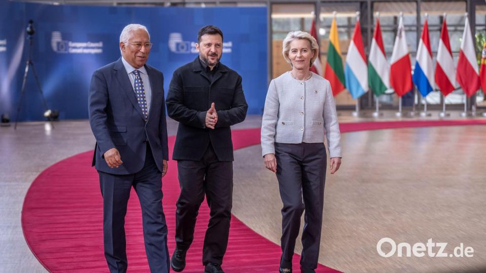 Nach dem Regierungswechsel in Ungarn sind sich wieder alle 27 EU-Staaten beim Thema Ukraine einig. Bild: Michael Kappeler/dpa