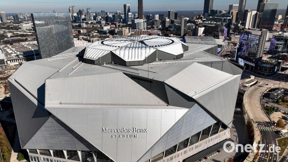 Das Logo auf dem Dach des Atlanta-Stadions kann nicht entfernt werden. (Archivbild) Bild: Mike Stewart/AO/AP/dpa