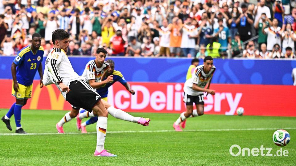 Sicherer Elfmeterschütze: Kai Havertz verwandelt gegen Curaçao vom Punkt. (Archivbild) Bild: Tom Weller/dpa