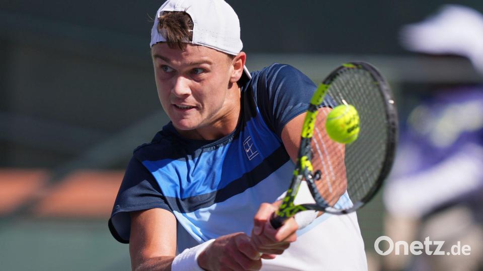 Dänemarks Tennis-Hoffnung Holger Rune hat für Wimbledon abgesagt. (Archivbild) Bild: Mark J. Terrill/AP/dpa