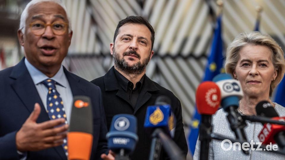 EU-Ratspräsident sorgt mit seiner Russland-Initiative für das Gesprächsthema Nummer eins beim Gipfel. Bild: Michael Kappeler/dpa