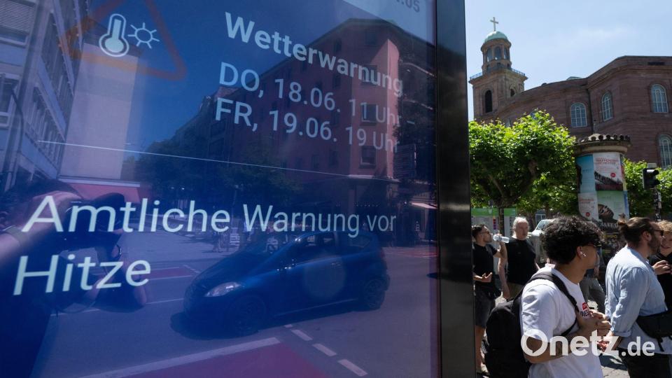 Auch Frankfurt gehört zu den Hitze-Spitzenreitern. Bild: Boris Roessler/dpa