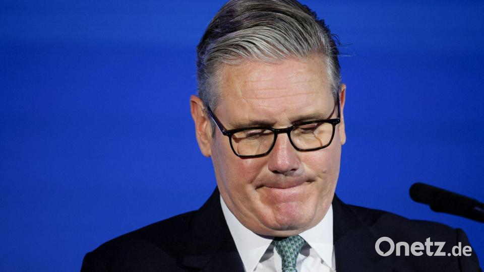 Tief in der Krise: Der britische Premierminister Keir Starmer. (Archivbild) Bild: Isabel Infantes/PA Wire/dpa