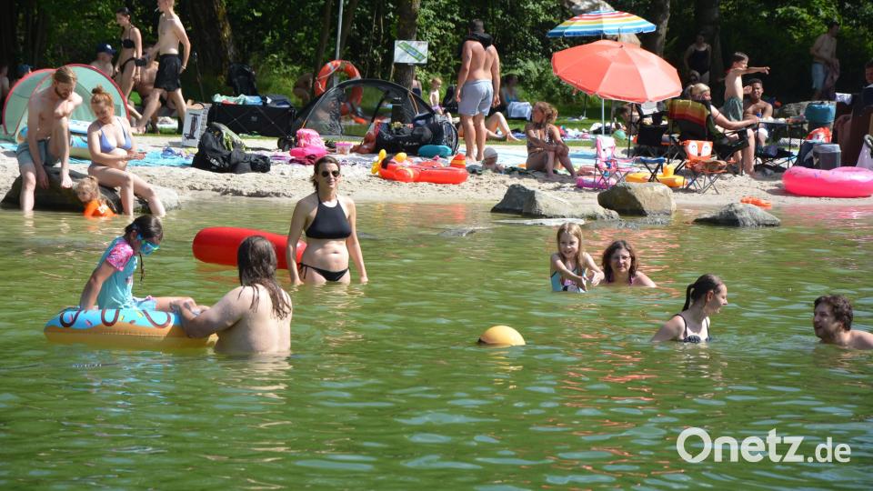 Das Naturbad in Marktredwitz sorgte für etwas Abkühlung am Samstag. Bild: Josef Rosner