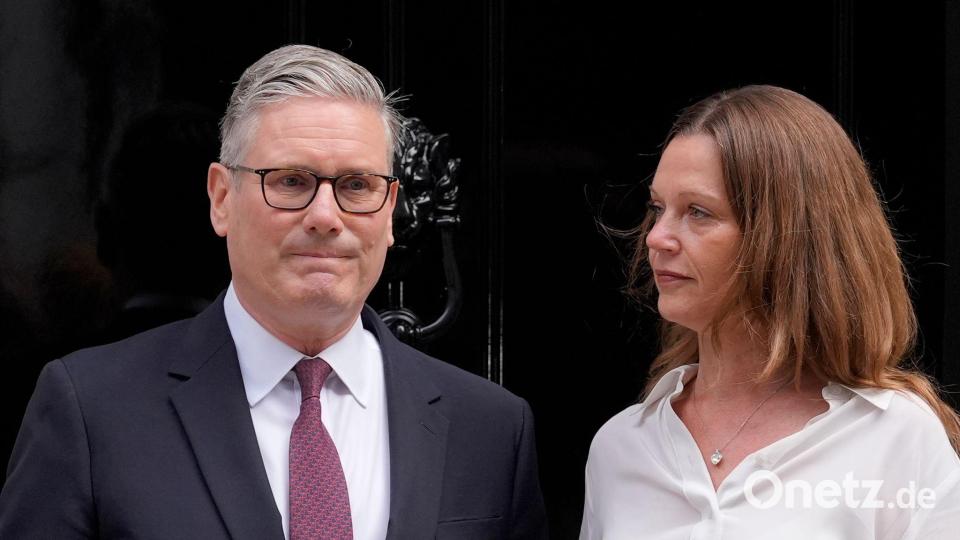 Starmer und seine Frau Victoria. Bild: Andrew Matthews/PA Wire/dpa