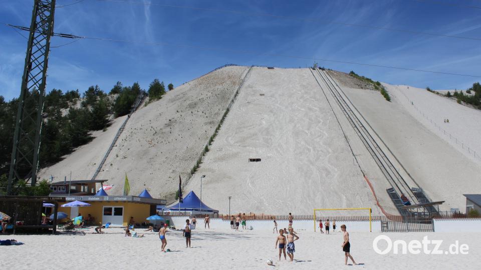 Der Monte Kaolino ist ein Berg aus insgesamt 33 Millionen Tonnen Quarzsand. Bild: Stadt Hirschau