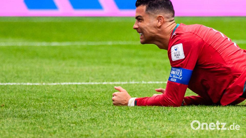 WM-Frust: Cristiano Ronaldo beim 1:1 gegen die Demokratische Republik Kongo. Bild: Tom Weller/dpa
