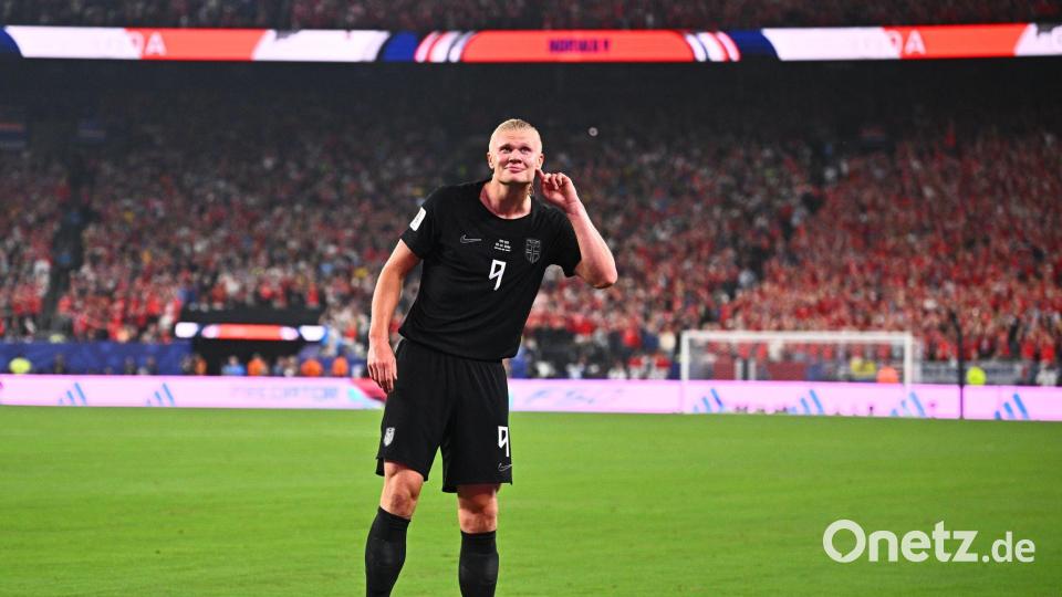 Vier Tore in zwei WM-Spielen: Erling Haaland ist in Topform. Bild: Tom Weller/dpa