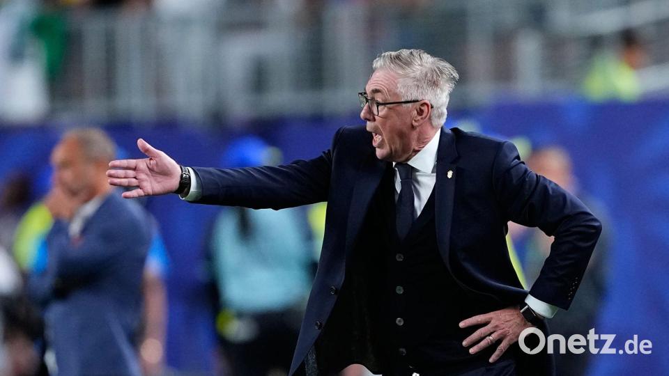 Carlo Ancelotti ist seit gut einem Jahr Nationaltrainer der Brasilianer. (Archivbild) Bild: Petr David Josek/AP/dpa
