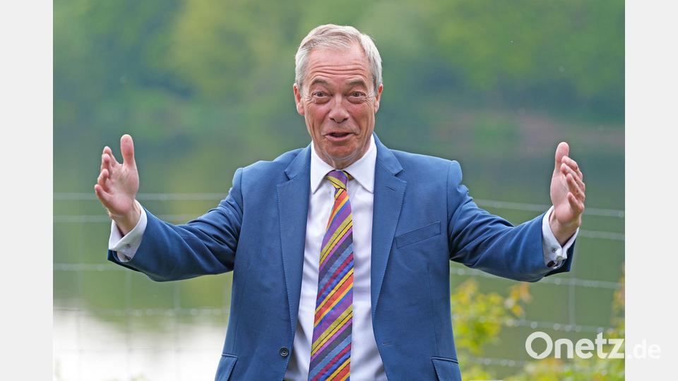 Der Chef der rechtspopulistischen Partei Reform UK gilt als Vater des Brexits und profitiert von dessen Folgen. (Archivfoto) Bild: Peter Byrne/PA Wire/dpa