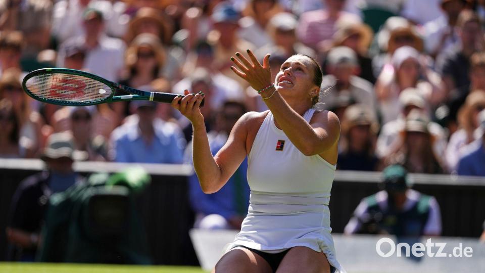Wimbledon war noch nicht ihr Turnier: Der Titel fehlt Aryna Sabalenka noch. (Archivbild) Bild: Kirsty Wigglesworth/AP/dpa
