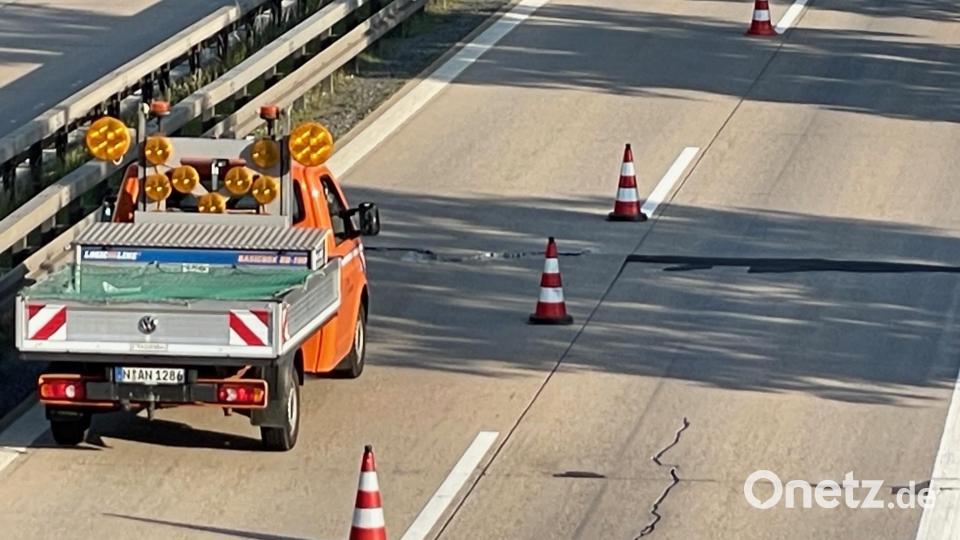 Auf der A93 zwischen Weiden und Luhe-Wildenau bildeten sich gefährliche Blow-Ups. Bild: za