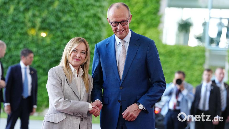 Meloni hat sich zuletzt mit Trump eine öffentliche Auseinandersetzung geliefert. Bild: Kay Nietfeld/dpa