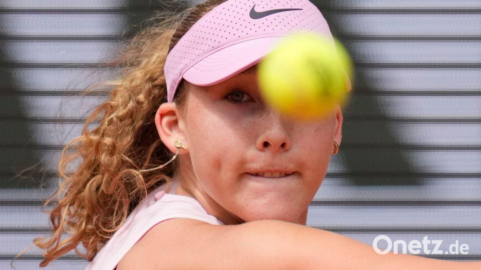 Mirra Andrejewa, hier auf dem Weg zu ihrem French-Open-Triumph, scheidet in Bad Homburg früh aus. (Archivbild) Bild: Christophe Ena/AP/dpa