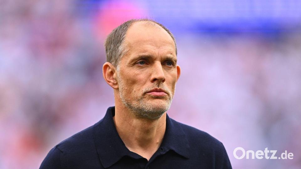 Ging mit unzufriedener Miene in die Halbzeitpause: Englands Trainer Thomas Tuchel. Bild: Tom Weller/dpa