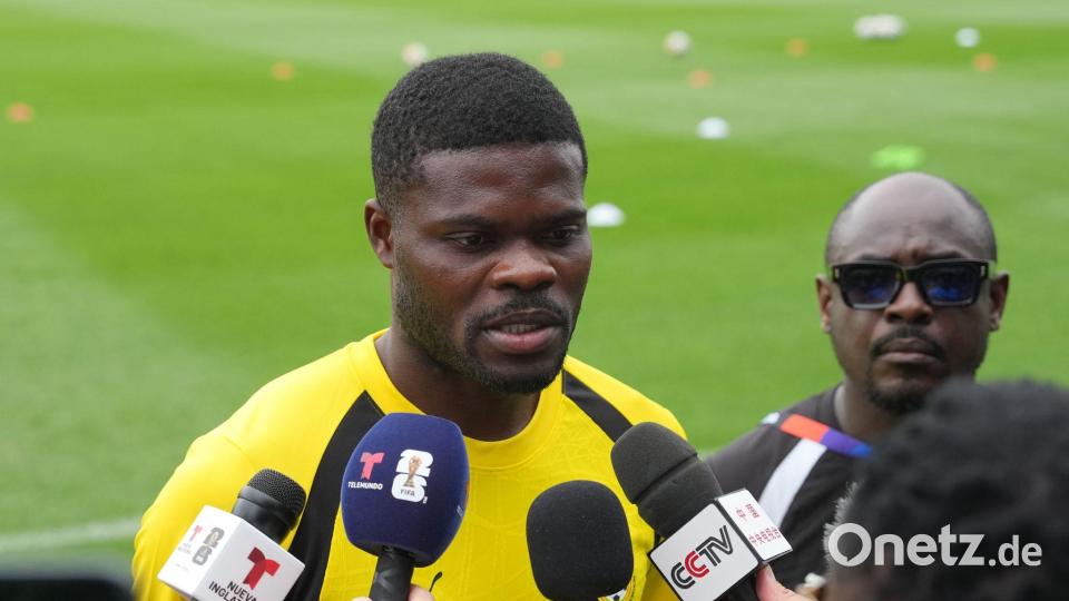 Sprach am Tag vor dem Spiel vor Reportern: Ghanas Thomas Partey. Bild: Martin Rickett/PA Wire/dpa