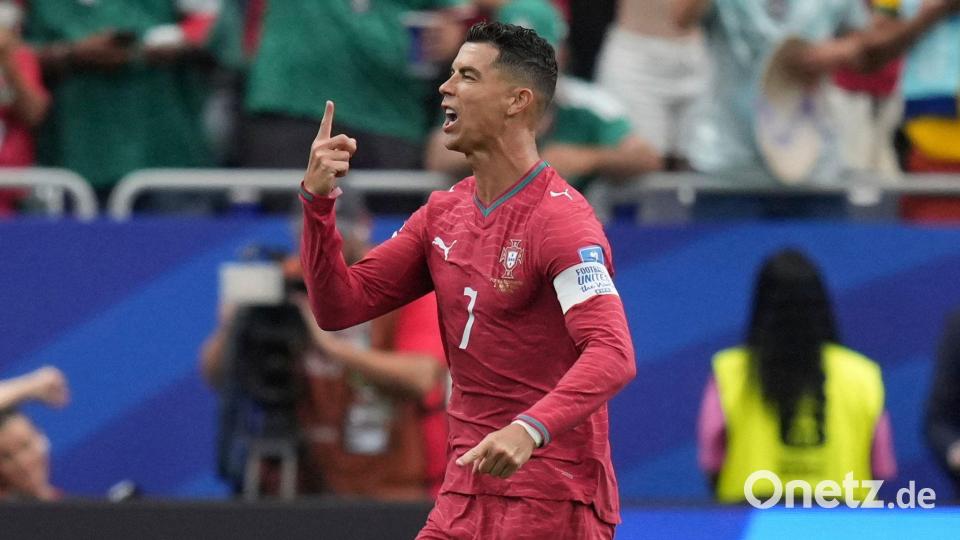 Portugals Superstar Cristiano Ronaldo sicherte sich weitere Rekorde. Bild: Eric Gay/AP/dpa